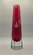Mid Century Flavio Poli Murano Sommerso Glass Vase Red Seguso Vetri D'arte 1950s
