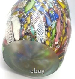 Mid Century Murano AVEM Art Glass Vase Gold Fleck 1950s Bizantino'Tutti Frutti