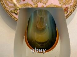 Mid Century Murano Flavio Poli Sommerso Seguso Tear Drop Art Glass Vase