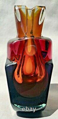 Mid Century Tom McLaughlin Studio Art Glass Vase