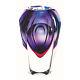 Modern Murano Style Art Glass Decorative Astra Vase Violet Slice Cut, 8.5 Inches