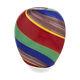 Modern Rainbow Murano Style Art Glass Decorative Vase In Urn Shape 8.5 Inch