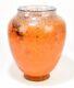 Monart An Impressive & Large Orange Glass Vase With Aventurine