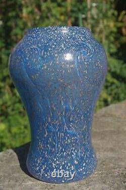 Monart Art Deco Vase Surface Decorated Blue Paisley Shawl Shape FA, Size VI