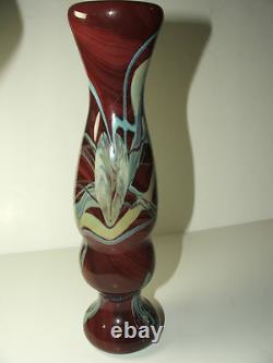 Morris Glass handcrafted art glass vase with pontil 10