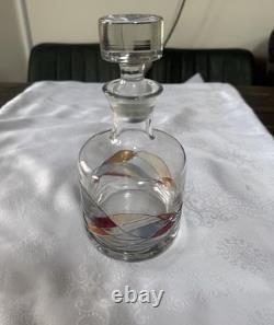 Mosaic Abstract Decorated Multicolour Glasswear Set, Clear Glass