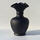 Mt. Washington Black Satin Art Glass Vase