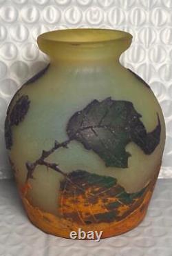 Muller Fres Luneville 3 Art Glass Vase