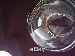 Murano Alfredo Barbini Off Center Clear Art Glass Vintage Vase Bowl signed 6