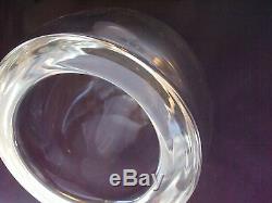 Murano Alfredo Barbini Off Center Clear Art Glass Vintage Vase Bowl signed 6