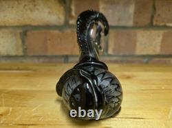 Murano Art Glass Horse Sculpture Black Grey