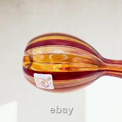 Murano Art Glass Vase Vetro Artistico Bud Vase Circus Stripped 5.5T 1.75W