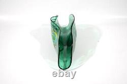 Murano Folded Art Glass Vase Centerpiece