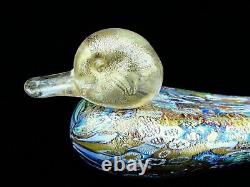 Murano Glass Raffael Art Glass Millefiori & Gold Bird Sculpture with Certificate