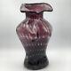 Murano Laguna Amethyst Art Glass Torso Vase, Female Bust Shape With Collar 27cm