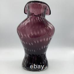 Murano Laguna Amethyst Art Glass Torso Vase, female bust shape with collar 27cm