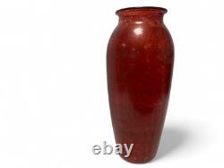 Murano Red Glass Vase 46cm Hand Blown Italian Art Glass Statement Decor Preloved