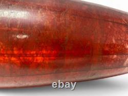 Murano Red Glass Vase 46cm Hand Blown Italian Art Glass Statement Decor Preloved