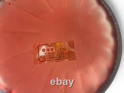 Murano Red Glass Vase 46cm Hand Blown Italian Art Glass Statement Decor Preloved