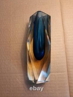Murano Sommerso Faceted Vase
