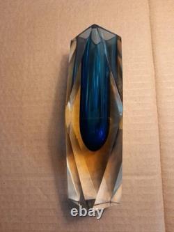 Murano Sommerso Faceted Vase