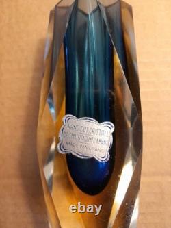 Murano Sommerso Faceted Vase