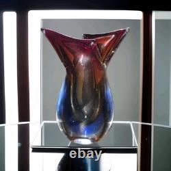 Murano Sommerso Michele Onesto Fishtail Vase 70s. 5 inches tall