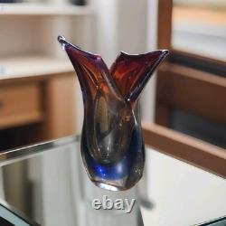Murano Sommerso Michele Onesto Fishtail Vase 70s. 5 inches tall