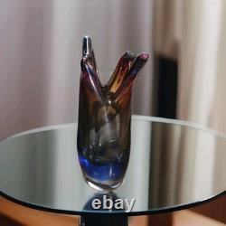 Murano Sommerso Michele Onesto Fishtail Vase 70s. 5 inches tall