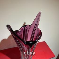 Murano Sommerso art glass vase, potentially by Cristallo Venezia 16 Inch