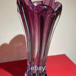 Murano Sommerso art glass vase, potentially by Cristallo Venezia 16 Inch