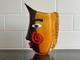 Murano Style Glass Vase Face Art Vase 32cm Handmade Pop Art Deco