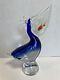 Murano Style Hand Blown Pelican Withfish In Mouth Figurine Art Glass 11