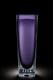 Murano Style Purple Art Glass Vase Heavy Geometric Sommerso Sculpture