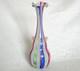 Murano Venetian Latticinio Zanfirico Vase With Applied Ruffled Band 8 1/2