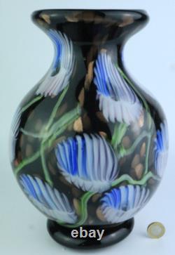 Murano XL copper aventurine art glass vase