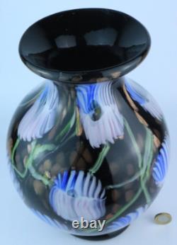 Murano XL copper aventurine art glass vase