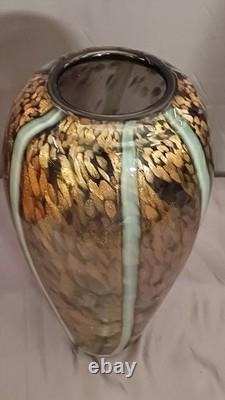 Murano glass ovoid vase, copper aventurine inclusions by Vincenzo Nason, 1960s