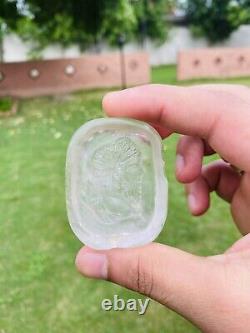 Natural white crystal hand carved crystal ancient men quartz meditation