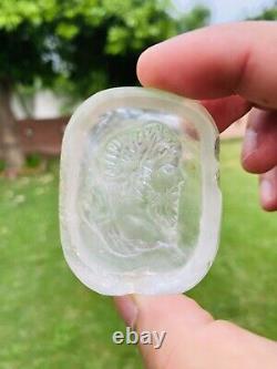 Natural white crystal hand carved crystal ancient men quartz meditation