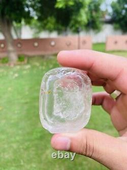 Natural white crystal hand carved crystal ancient men quartz meditation