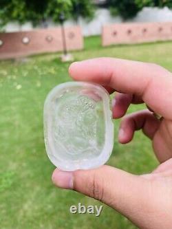 Natural white crystal hand carved crystal ancient men quartz meditation