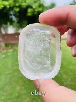 Natural white crystal hand carved crystal ancient men quartz meditation