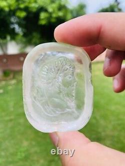 Natural white crystal hand carved crystal ancient men quartz meditation