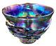 Neo Art Glass Hand Blown Iridescent Purple Glass Bowl Signed