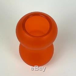 Nigel Coates Orange Satin Finish Art Glass Vase 1998 Postmodern Design