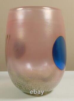 Norman Stuart Clarke Small Glass Vase Signed and Dated 1996
