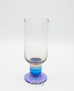 Nuutajärvi Kaj Franck Goblet Amethyst Colored Vintage Art Glass Vase