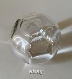 ORREFORS EDWARD HALD ETCHED CLEAR GLASS VASE Signed H2352