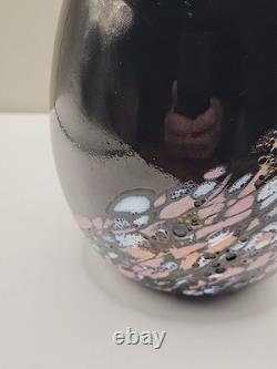 Odd Ingar Karlengen Hallingglass Norway Art Glass Vase 1988 Signed With Sticker